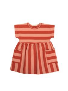 Babe & Tess Pink / Red Striped Dress
