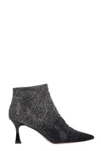Bibi Lou High Heels Ankle Boots In Black Tech/synthetic