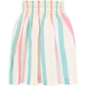 Bonpoint Ivory Girl Skirt With Stripes