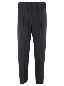 Brunello Cucinelli Ruffled Waist Cropped Trousers