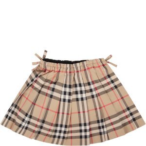 Burberry Beige Babygirl Skirt With Check