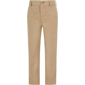 Burberry Beige Boy Pant With Iconic Horse