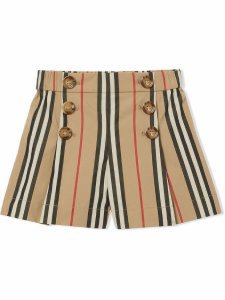 Burberry Beige Cotton Icon Stripe Sailor Shorts