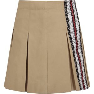 Burberry Beige Girl Skirt With Thomas Burberry Motif