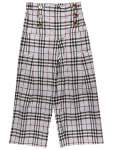 Burberry High Waist Checked Trousers