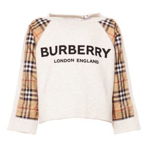 Burberry Logo Check Print Sweatshirt