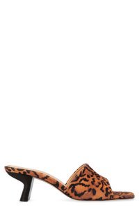 BY FAR Lily Printed Suede Mules