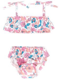 Chloé Floral-print Ruffled Bikini Set