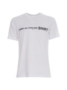Comme des Garçons Shirt Cotton Jersey Plain T-shirt W/front Cdg Shirt Logo