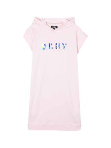 DKNY Pink Dress With Short Sleeves