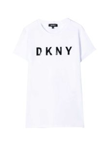 DKNY White T-shirt With Black Logo