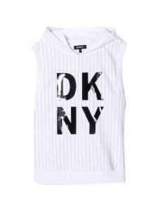 DKNY White Teen Sleeveless Sweatshirt