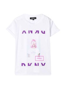 DKNY White Teen T-shirt With Frontal Press