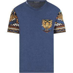 Dolce & Gabbana Blue Boy T-shirt Witth Colorful Prints