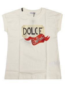 Dolce & Gabbana Logo Print Capped Sleeve T-shirt