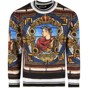 Dolce & Gabbana Multicolor Boy Sweatshirt With Colorful Emperor