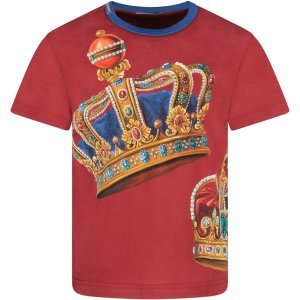 Dolce & Gabbana Red Boy T-shirt With Logo