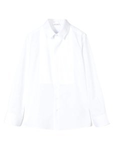 Dolce & Gabbana White Cotton Pleated Smart Shirt