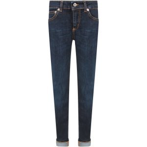 Dondup Blue monroe Girl Jeans With Iconic D