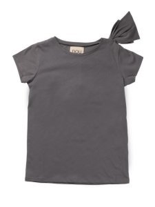 Douuod Short Sleeve T Shirt With Gray Bow