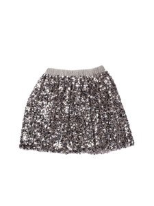 Douuod Skirt With Sequins Melange Gray