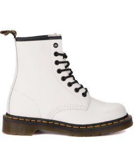 Dr. Martens 1460 Smooth White Leather Ankle Boots