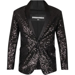 Dsquared2 Black Girl Jacket With Sequins