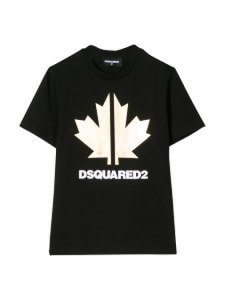 Dsquared2 Black T-shirt With White Press