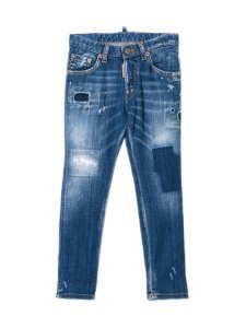 Dsquared2 Blue Stretch Cotton Jeans