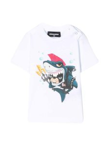 Dsquared2 White T-shirt With Frontal Press