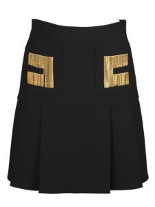 Elisabetta Franchi Celyn B. Pleated Skirt With Logo
