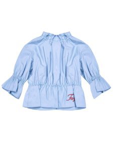 Fay Light Blue Blouse With Logo