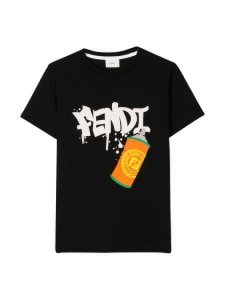 Fendi Black T-shirt With Frontal Press