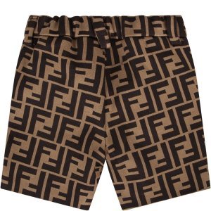 Fendi Brown Babyboy Short With Double Ff