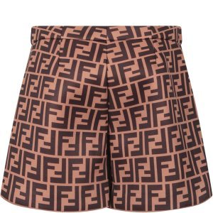 Fendi Brown Girl Short With Double Ff