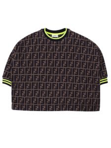 Fendi Girl Sweatshirt With All-over Logo