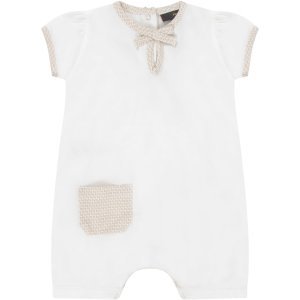 Fendi Ivory Babygirl Romper With Double Ff