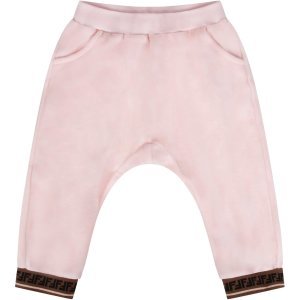 Fendi Pink Babygirl Pants With Double Ff