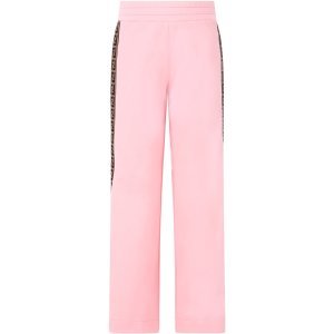 Fendi Pink Girl Pants With Side Ff Stripe