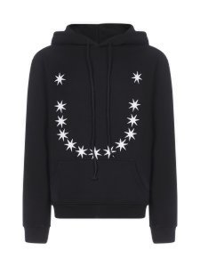FourTwoFour on Fairfax Stars Embroidery Cotton Hoodie