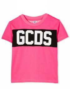 GCDS Fluorescent Pink Cotton T-shirt