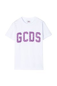 Gcds Kids T-shirt With Glitter Logo