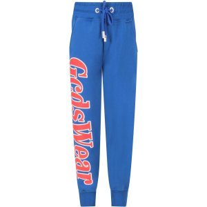 GCDS Mini Royal Blue Sweatpants For Boy With Logo