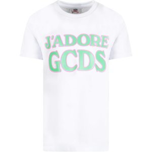 GCDS Mini White T-shirt jadore Gcds For Girl