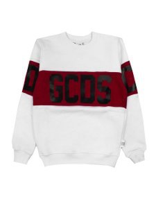 GCDS White Cotton Sweatshirt