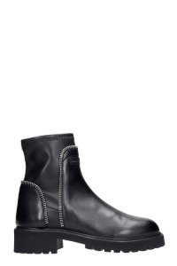 Giuseppe Zanotti Rodge Combat Boots In Black Leather