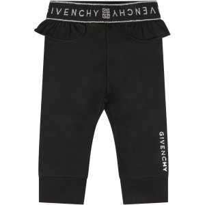 Givenchy Black Leggings With Logo For Baby Girl