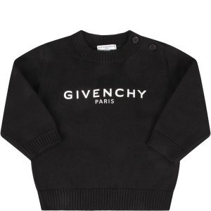 Givenchy Black Sweater With Logo For Baby Boy