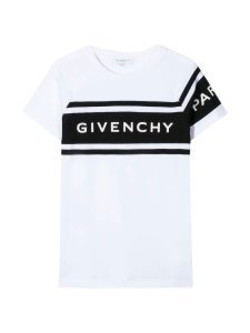 Givenchy White T-shirt With Black Press And Logo