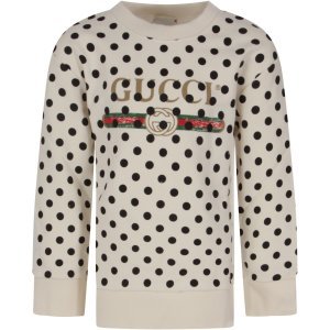 Gucci Ivory Girl Sweatshirt With Logo